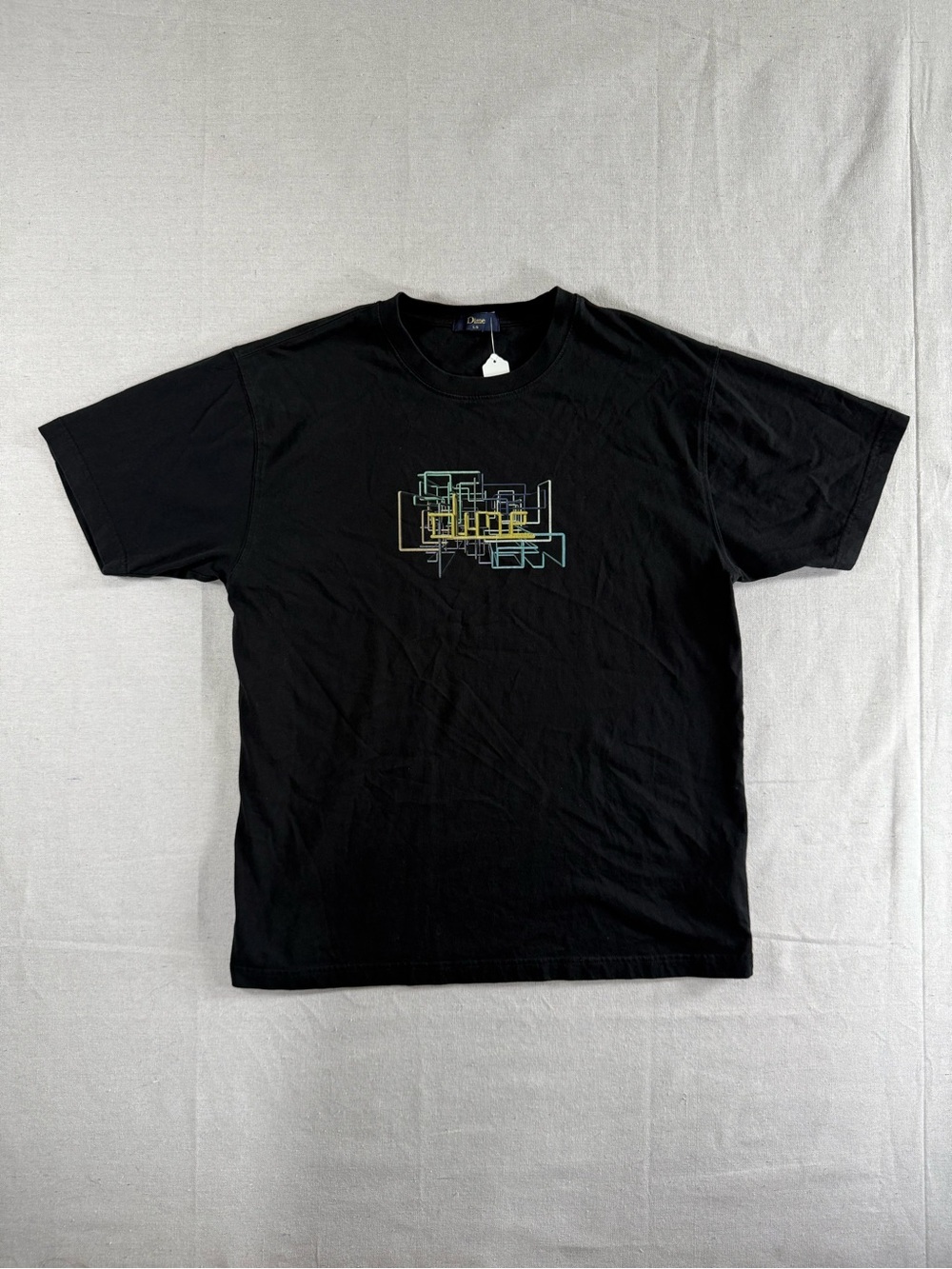 Dime Pipes Black Shirt Streetwear Skateboarding Shirt Dime Pipes Print Shirt L/G